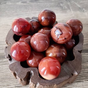 1 Carnelian crystal sphere, Carnelian stone, Crystal ball