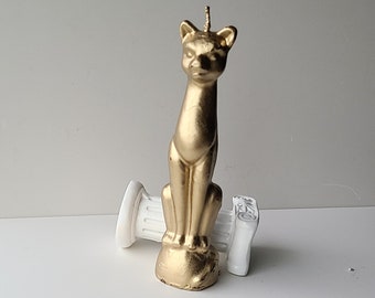 Gold Katzenform Kerze, Ritualkerzen, Zauberkerzen