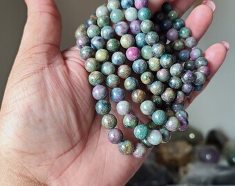 Ruby kyanite crystal bracelet, Gemstone bracelet, Grade A++