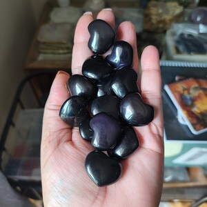 Black obsidian heart, Crystal heart, Healing crystals
