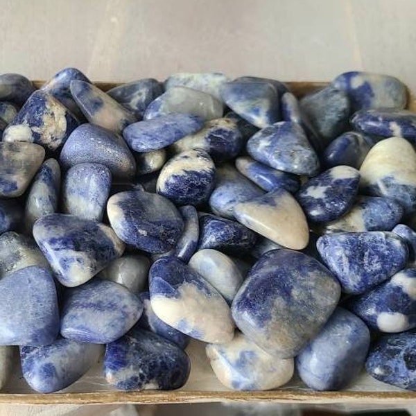 1 Sodalite tumbled stones, Reiki crystals