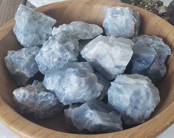 1 Raw blue calcite stone, Raw crystals, Crystal energy