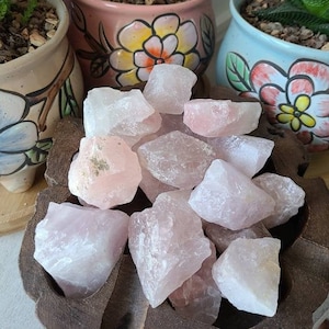 1 Rough rose quartz stone, Raw crystals, Housewarming gift