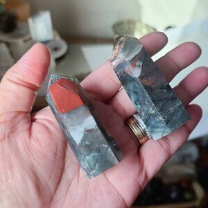 Bloodstone crystal point, Crystal tower, Healing crystals