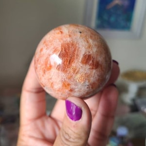 Sunstone crystal sphere, Crystal ball, Housewarming gift