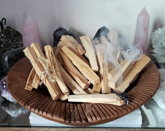 4 Palo Santo sticks premium grade from Peru, Smudging sage