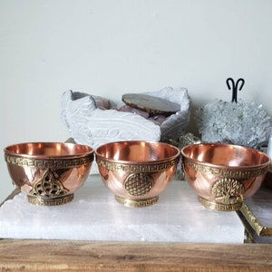 Copper offering bowl, Altar decor, Copper gifts