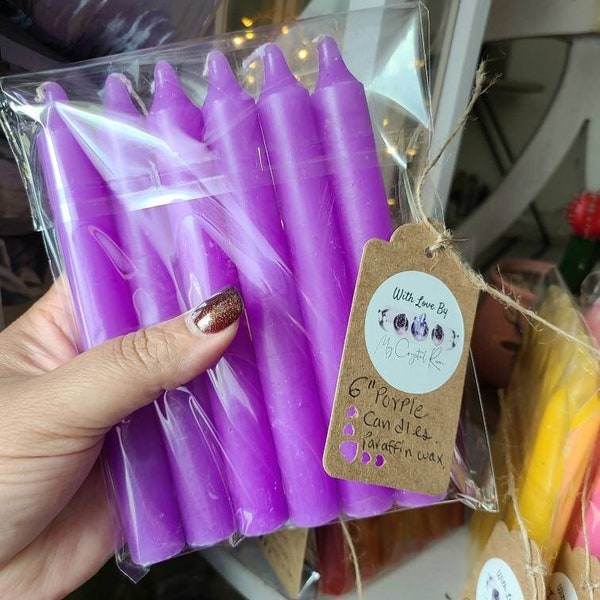 6'' Taper Spell candles, Ritual candles, Bulk candles, Mix colors