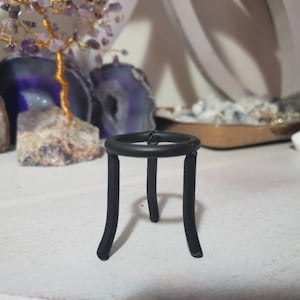 Black iron sphere stand, Crystal ball, Home decor