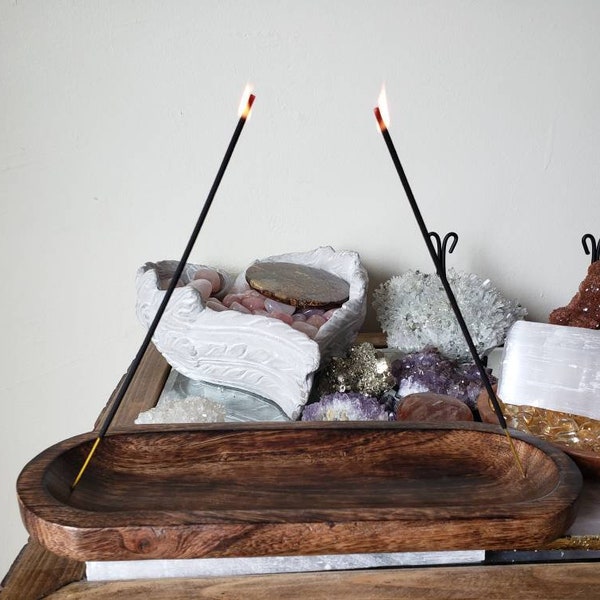 Big wood incense burner,Incense holder,Ash catcher,Home decor