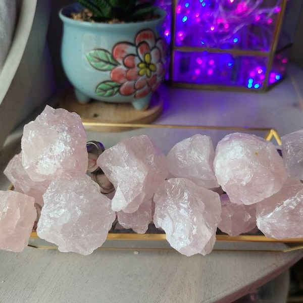 1 Rose quartz cabinet knob, Drawer pulls, Crystal decor