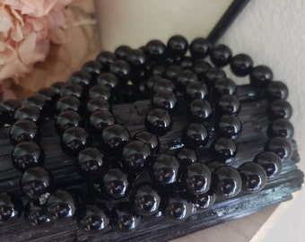 Black tourmaline protection bracelet, Crystal bracelet