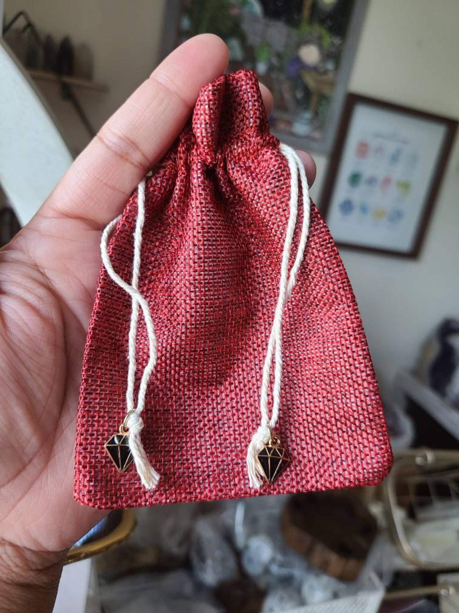 Crystal Drawstring PouchGift bagCrystal bagTarot bag Etsy