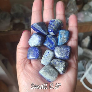 1 Lapis lazuli tumbled stones, Reiki crystals, Grade A++ Small