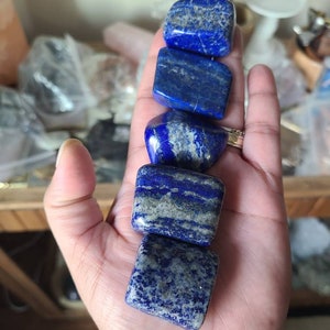1 Lapis lazuli tumbled stones, Reiki crystals, Grade A++ X Large