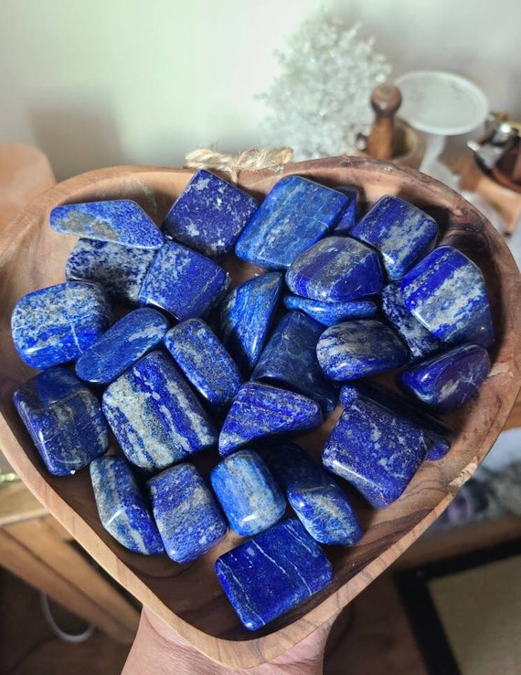 1 Lapis lazuli tumbled stones, Reiki crystals, Grade A++