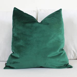 Emerald Velvet Pillow Cover | Luxury Jewel Green Throw Cushion Cover | All Lumbar & Square Sizes Available