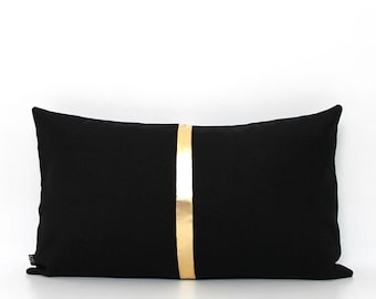 pix Black And Gold Accent Pillows black gold pillow etsy