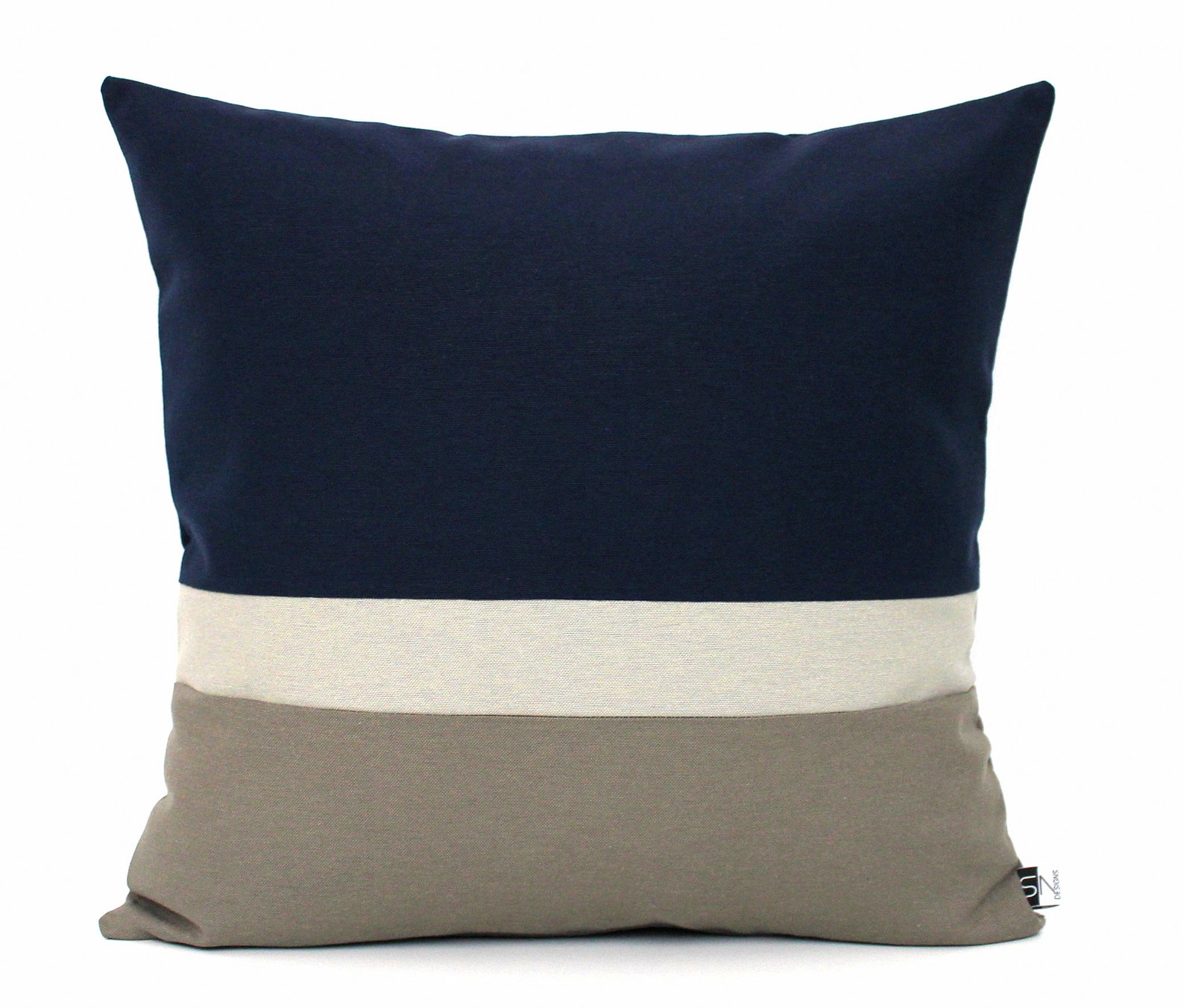 Navy Blue and Grey Colorblock Lumbar Throw Pillows All Sizes - Etsy