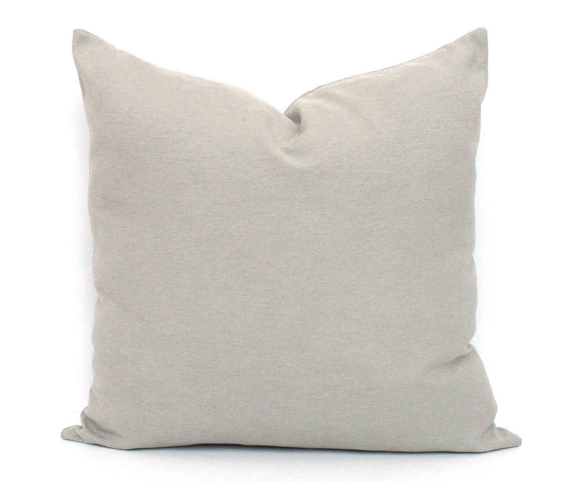 SET OF 2 Solid Light Grey Pillow Covers All Sizes Home Etsy