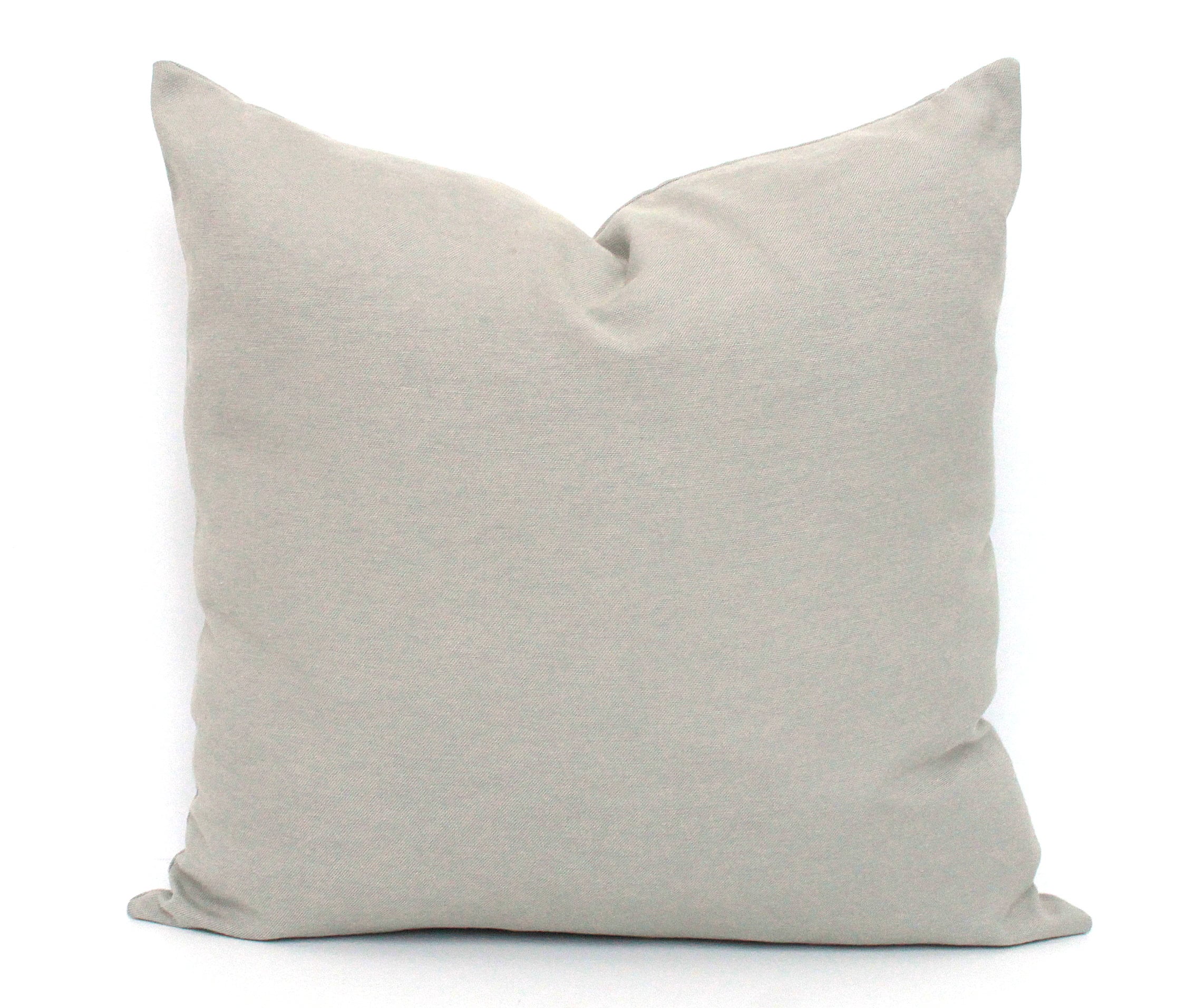Light Grey Pillow Cover Solid Color Cotton All Sizes Home Etsy Australia