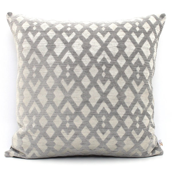 Silver Throw Pillow Etsy