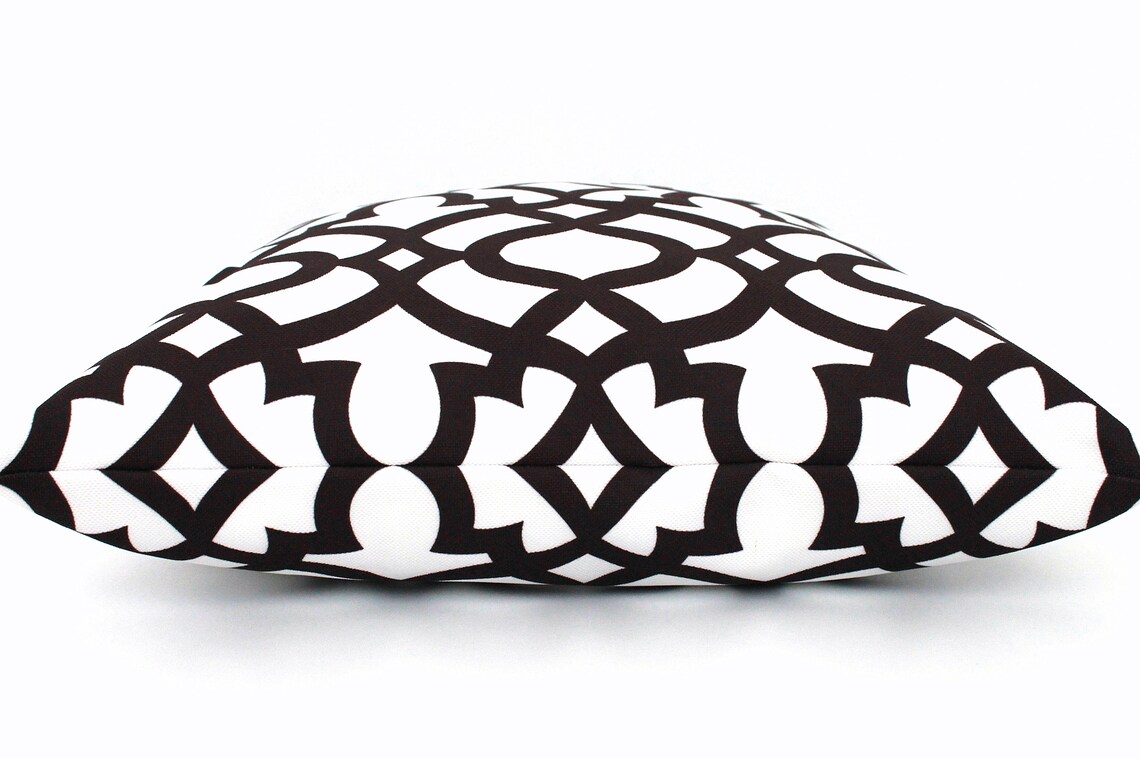 Black and White Geometric Throw Pillow Cover All Sizes Etsy