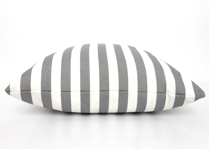 Grey and White Striped Pillow Cover All Sizes Home Gifts for Etsy
