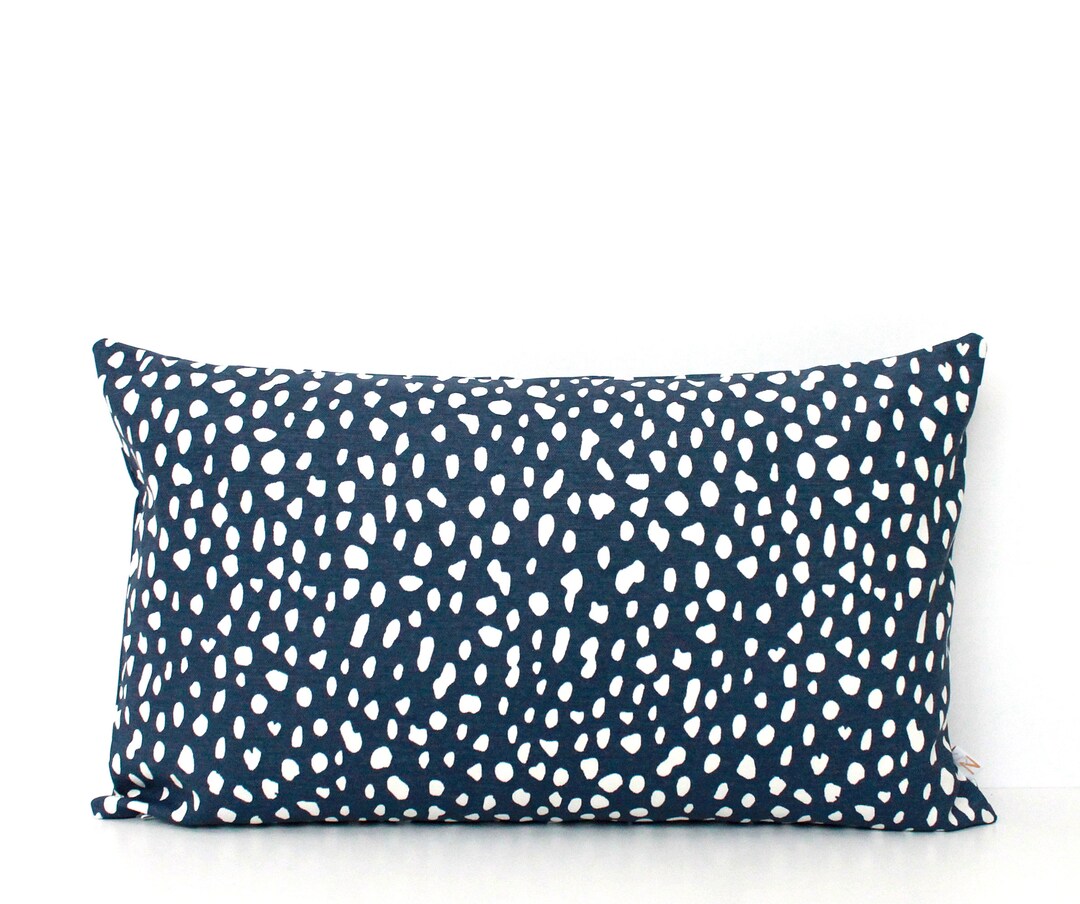 Navy Blue and White Pillow Cover, ALL SIZES Print Throw Pillow, Home