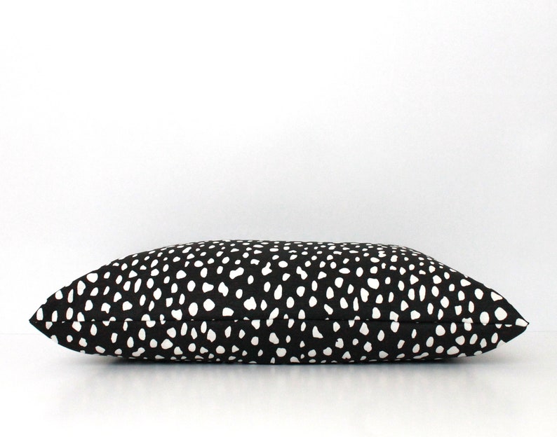 Black and White Spots Lumbar Pillow Cover ALL SIZES Print Etsy