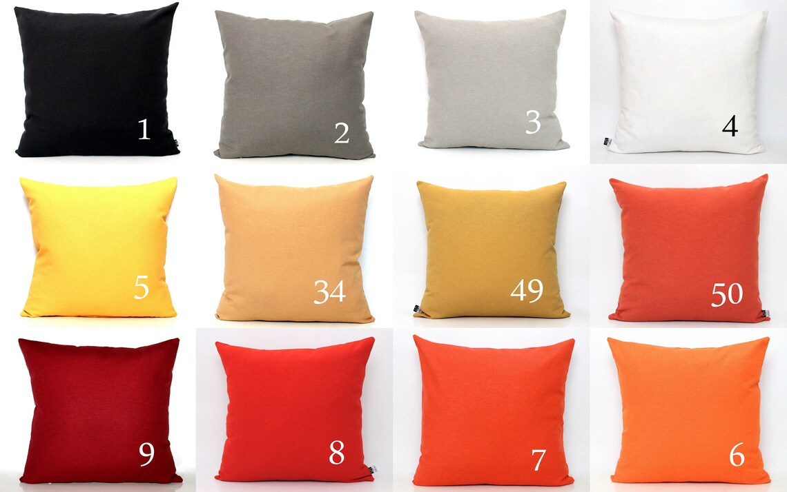 Two Tone Pillow Covers Design Your Own All Sizes Available Etsy