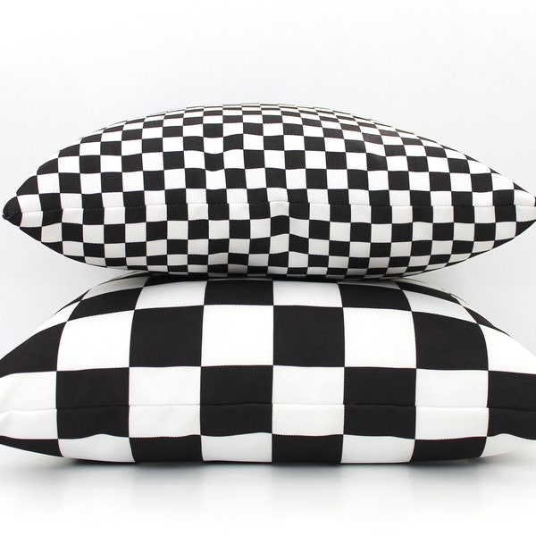 Checker Board, Black and White Pillow Cover - All Sizes - Print Throw Pillow, Home gifts for you