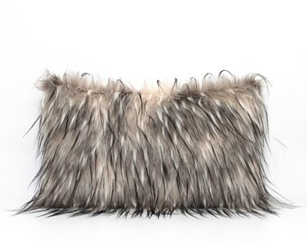 large fur pillows