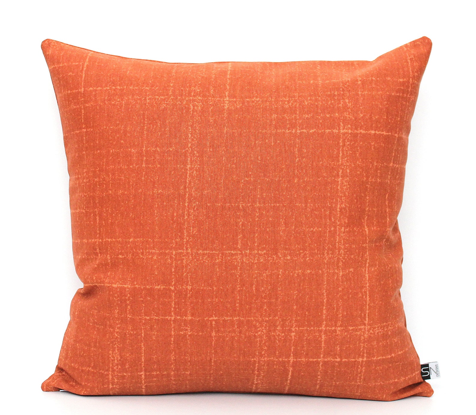 Burnt Orange Linen Look Lumbar Pillow Covers All Sizes Etsy Canada