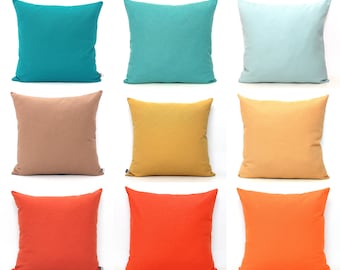 Sunset Color Pillow Covers – Warm Tone Cushions – Orange Rust Mustard Decor – Cozy Modern Home – All Sizes
