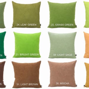 Solid cotton pillow cover in multiple colors, minimalist throw cushion for sofa, bed, and modern home decor styling