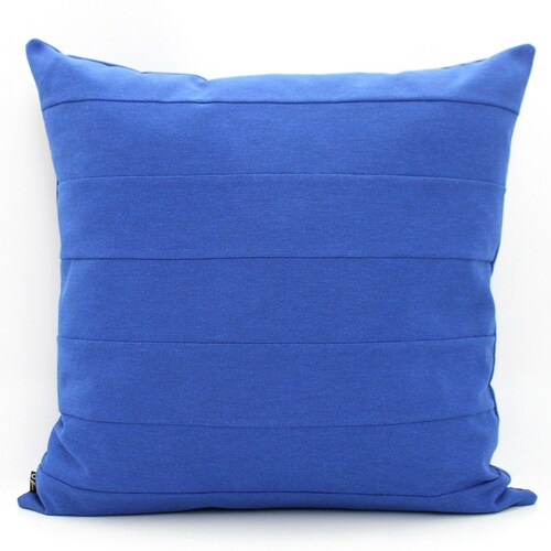 Dark Cobalt Blue Cotton Pillow Covers All Sizes Available Etsy