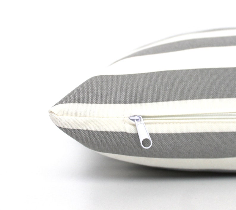 Grey and White Striped Pillow Cover All Sizes Home Gifts for Etsy
