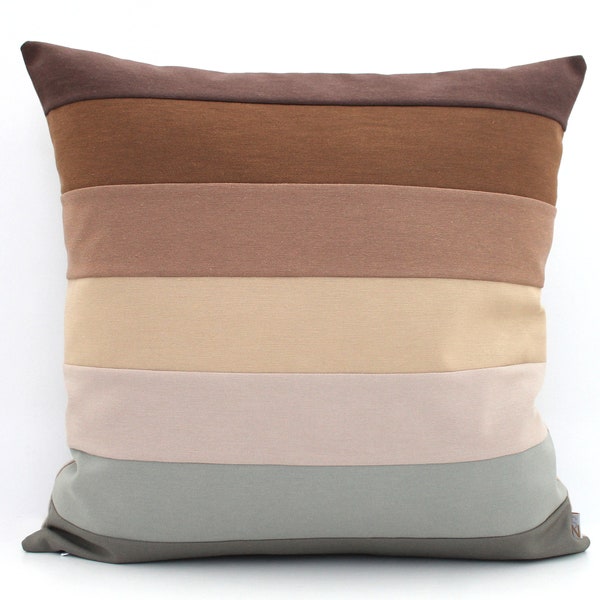 Grey Brown Pillow - Etsy