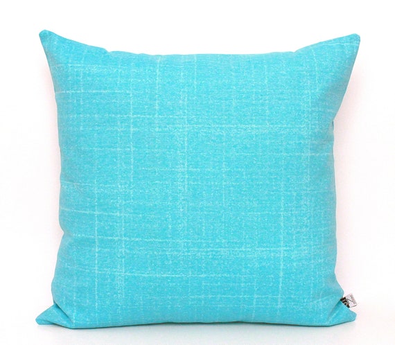 Turquoise Pillows Flecked Solid Cotton solid blue decorative pillows Google