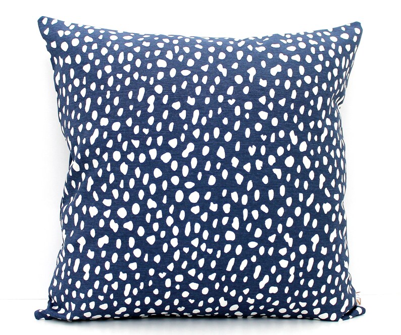 Spotted Pillow Cover Black Navy or Grey ALL SIZES Print Etsy