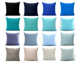 Solid Cotton Pillow Cover – Custom Colors & Sizes – Throw Pillow Cover – Sofa Cushion – Modern Home Decor