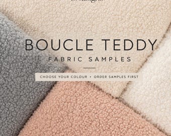 Fabric Color Samples for Boucle Teddy Throw Pillows by SNdsigns on Etsy, Home gifts for you