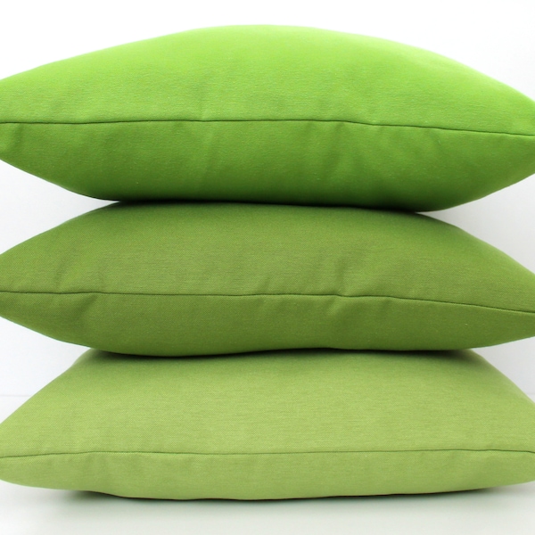 Solid Green Pillow Covers - All Sizes, Chartreuse, Apple, Grass Green Home gifts for you