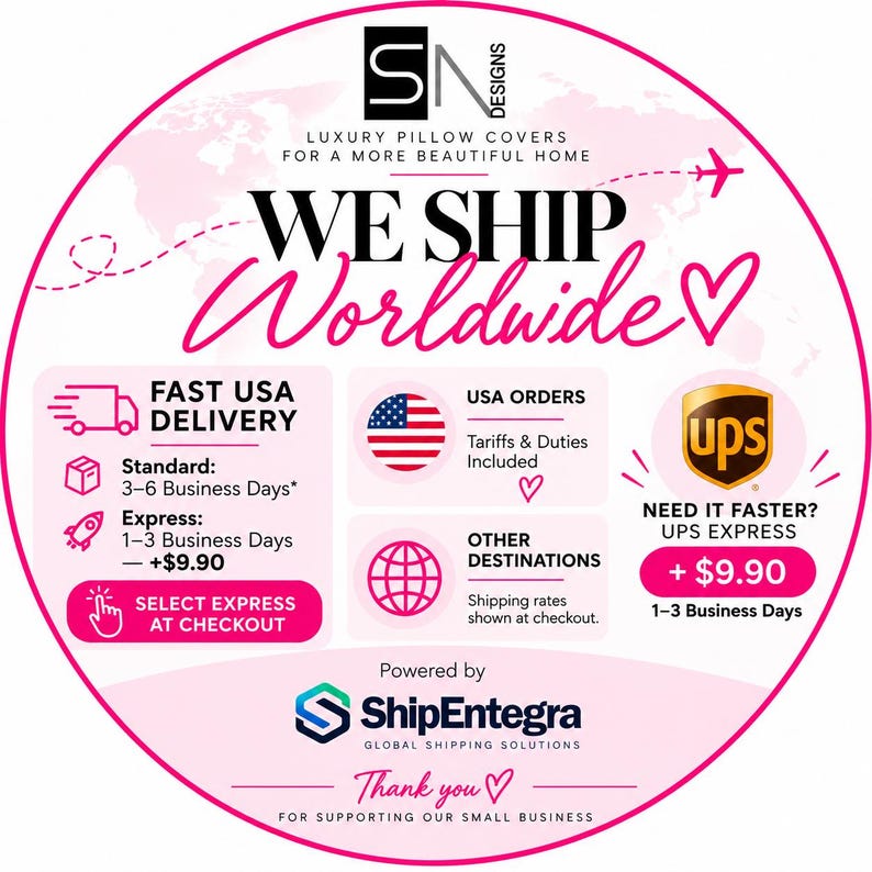 logos and text related to shipping and logistics services, including a UPS logo, a ShipEntegra logo, and a company called SN Designs.