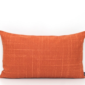 Burnt Orange Linen look Lumbar Pillow Covers - All Sizes - Modern Pillow - Print Throw Pillow - Boho Throw Pillow, Home gifts for you