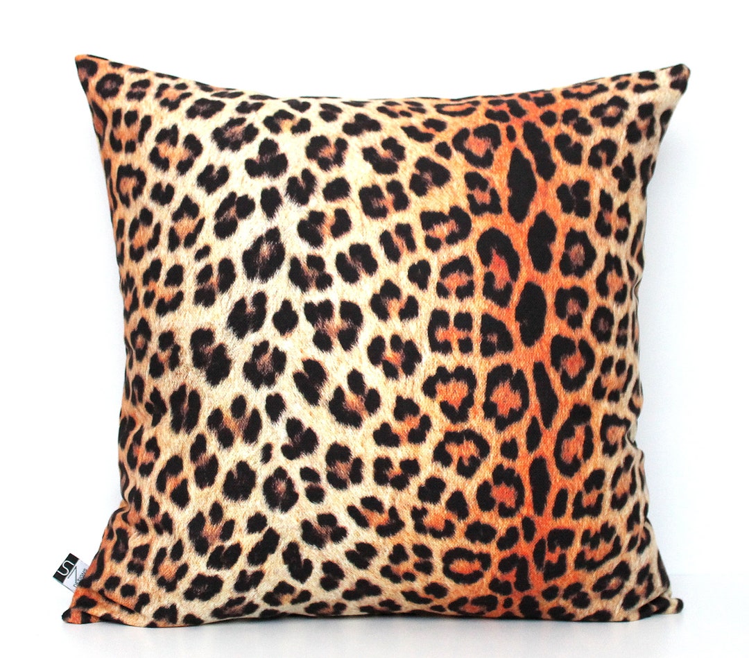 Leopard Print Pillow Cover All Sizes Print Throw Pillow Etsy
