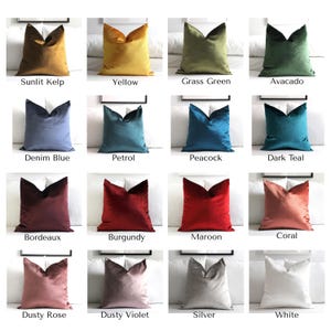 Velvet Pillow Cover, Velvet Throw Pillow Cover, Velvet Pillow Case, 26 Color Choices