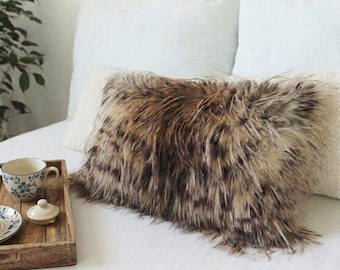 Funda de almohada de piel sintética con estampado de leopardo, pelo extralargo, cojín lumbar con estampado de guepardo, manta con estampado animal africano texturizado.