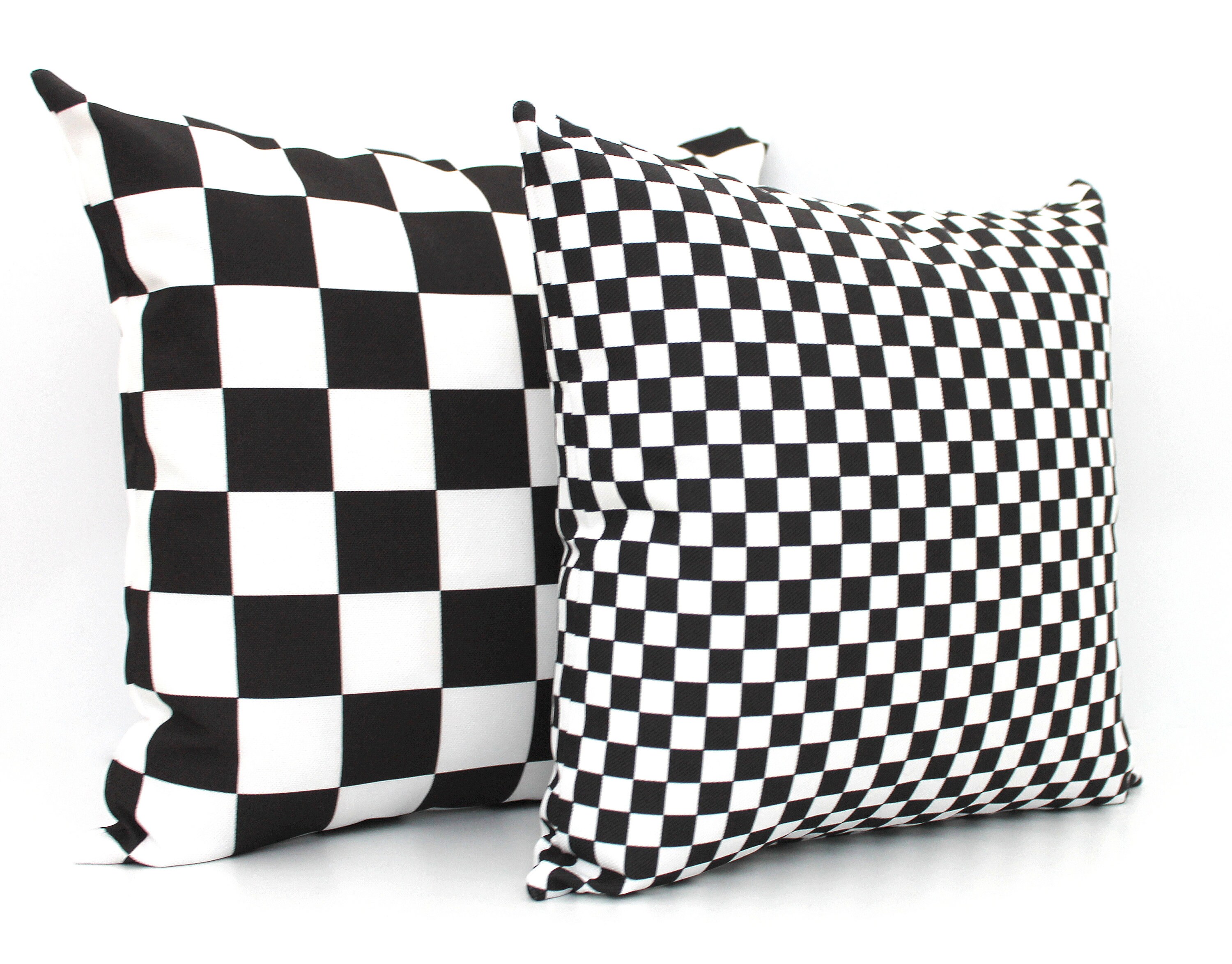 Black and white checkered pillows sale